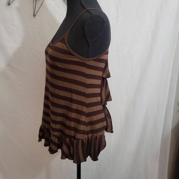 Hard Tail brown striped tank top - Picture 2 of 6